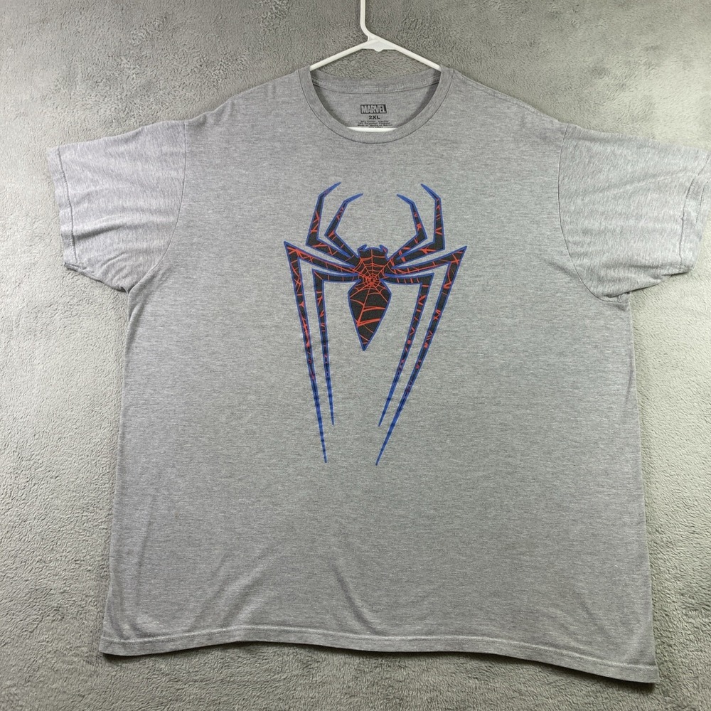 Marvel Spider-Man Shirt Adult 2XL XXL Gray Graphic Tee Short Sleeve Lifegroup